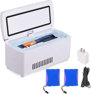 Portable Cooler Case, Cooler Travel Case Keeps 36°F-64°F (2℃-18℃) with Power Alarm, Suitable for Home, Travel, Car