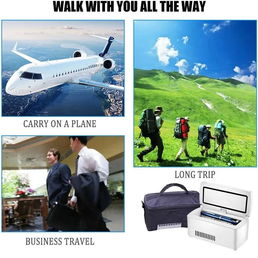 Portable Cooler Refrigerator Case 2-8 Degrees for Home and Travel