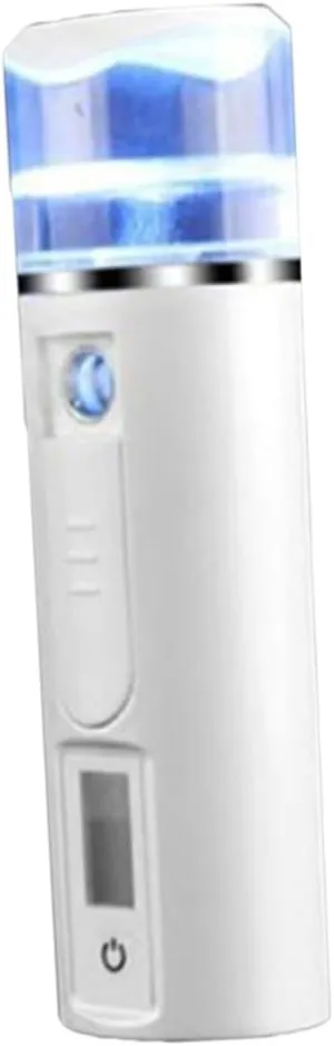 Portable Facial Nano Sprayer for Skin Hydration Non Slip Grip Material Easy Operation for Moisturizing and Refreshing White