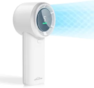 Portable Fan Handheld Mini Fan: High Speed Cooling Fans 10 Hours Battery Life Usb Rechargeable Personal Fans Small Essentials for Women Beach Travel Vacation(White)