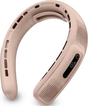 Portable Neck Fans that Blow Cold Air, Rechargeable Personal Small Wearable Cooler With 3-Speed, LED Display, 4000mAh, Type-C Port, Gift For Women, Dad, Birthday, Father, Travel, Outdoor, Pink