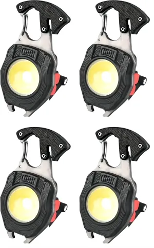 Portable Outdoor Strong Mini Lighter Multifunctional Floodlight with Rechargeable USB Charging,Emergency Tool Magnetic Base, Whistle, Screwdriver, Seat Belt Cutter for Camping Fishing Hiking (4)