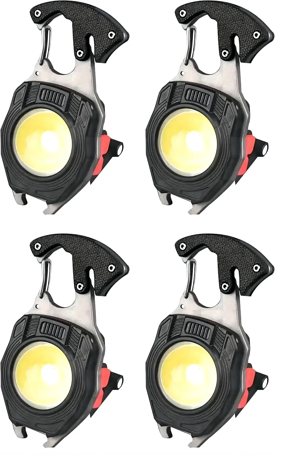 Portable Outdoor Strong Mini Lighter Multifunctional Floodlight with Rechargeable USB Charging,Emergency Tool Magnetic Base, Whistle, Screwdriver, Seat Belt Cutter for Camping Fishing Hiking (4)