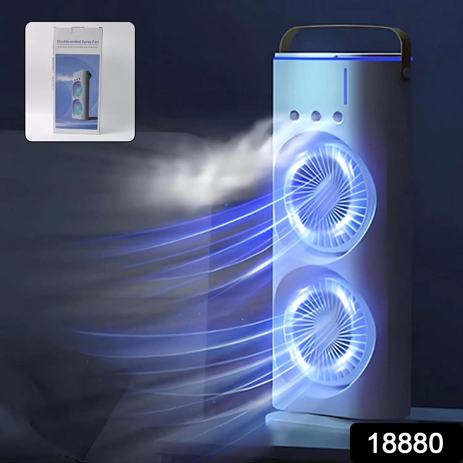 Portable Tower Mist Spray Cooling Fan, Air Cooling Fan (1 Pc)