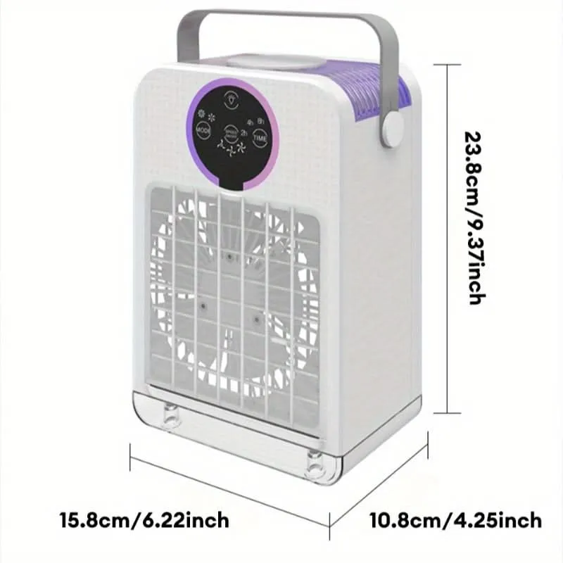 Portable USB Desk Fan with Misting Function – Mini Personal Air Cooler