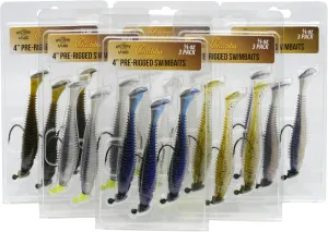 Pre-Rigged 3-4 inch Swimbait Kit | 6 Different Packs | 18-24 Total Fishing Lures
