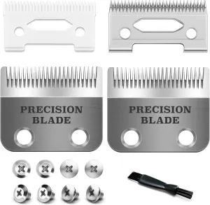 Precision Clipper Replacement Blade, Compatible with Wahl Clippers 2 Holes Adjustable Hair Home Trimmer Parts Blades, Pack of 2