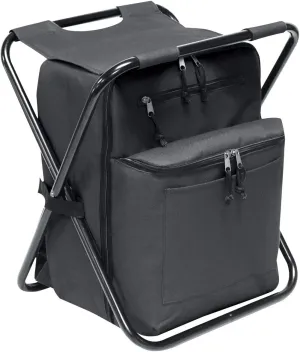 Preferred Nation Seated Cooler Backpack, 3 in 1 Portable Camping Backpack with Cooler and Folding Chair Stool, Leak Proof | Great for Fishing, Camping, Outdoor Events, Picnics or Beach