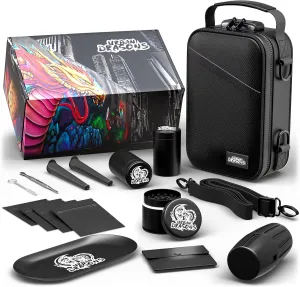 Premium Carbon Lined Smell Proof Bag with Combination Lock | Multi-Use Organization Bag with Accessories | Storage and Containers kit | Stash box | Birthday Gifts for Men/Women.