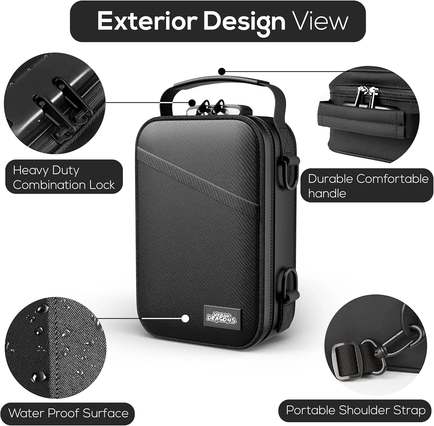 Premium Carbon Lined Smell Proof Bag with Combination Lock | Multi-Use Organization Bag with Accessories | Storage and Containers kit | Stash box | Birthday Gifts for Men/Women.