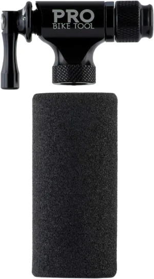 Pro Bike Tool CO2 Inflator Quick & Easy - Presta & Schrader Valve Compatible - Bicycle Tyre Pump for Road & Mountain Bikes - Insulated Sleeve - No CO2 Cartridges Included