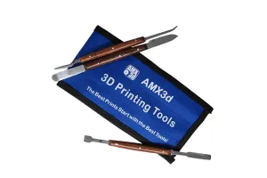 Pro Grade 3D Printing 3D Print Clean-Up Utility Tool Kit - 3 Piece Print Clean-Up Tool Set with Case