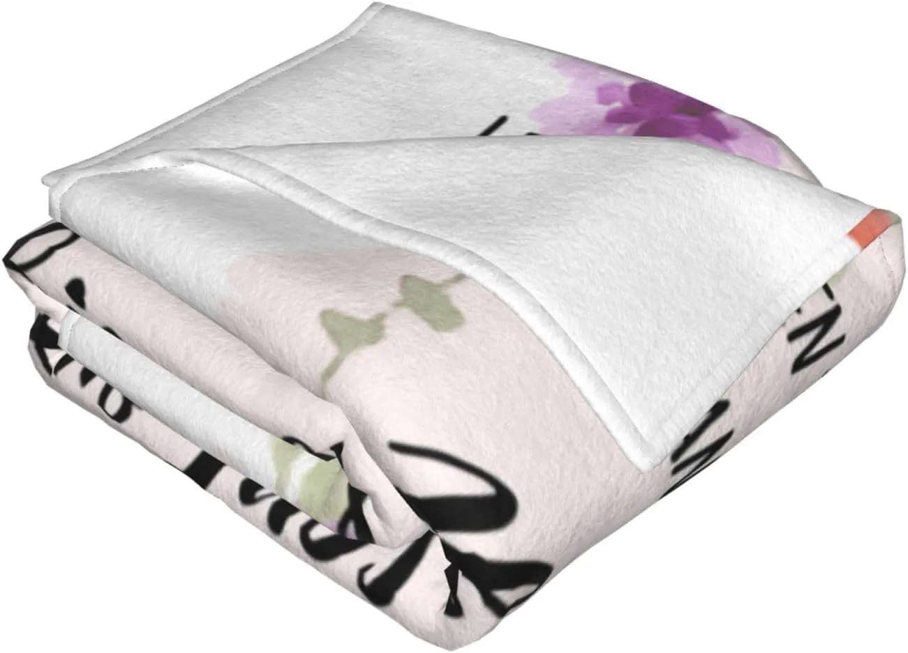 Psalms 107：19-21 60"X50" Flannel Blanket - 100% Soft Polyester, Lightweight and Warm, Suitable for Families, Camping, Travel