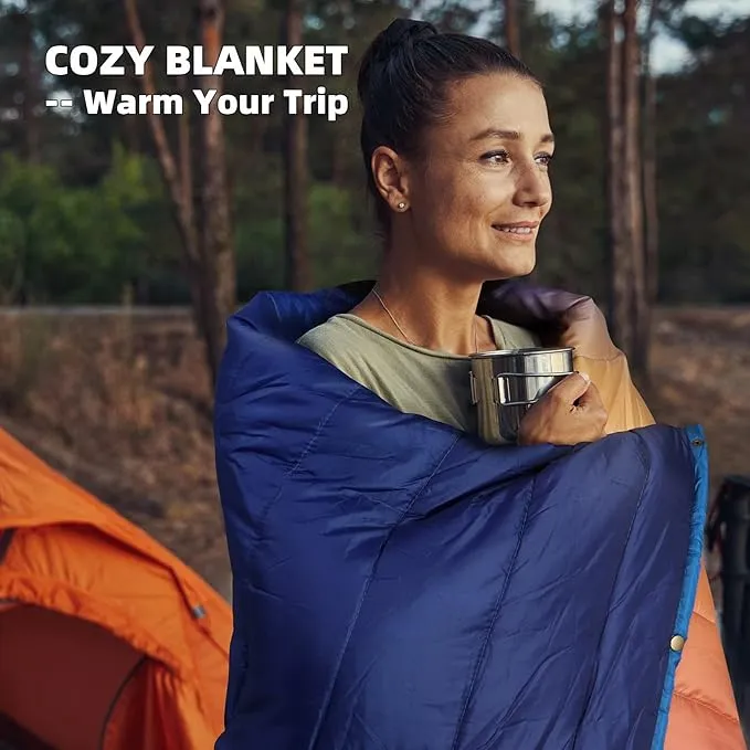 Puffy Blanket - Extra Light and Fluffy Warm Camping Blanket, Perfect for Camping and Backpacking, Compact, Insulated, Packable, Down - Alternative Camp Blankets for Outdoor & Indoor