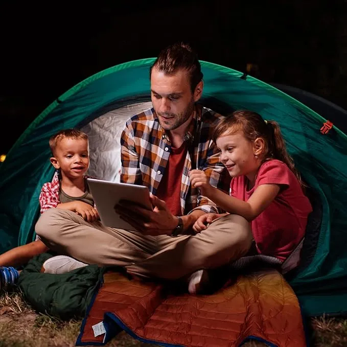 Puffy Blanket - Extra Light and Fluffy Warm Camping Blanket, Perfect for Camping and Backpacking, Compact, Insulated, Packable, Down - Alternative Camp Blankets for Outdoor & Indoor