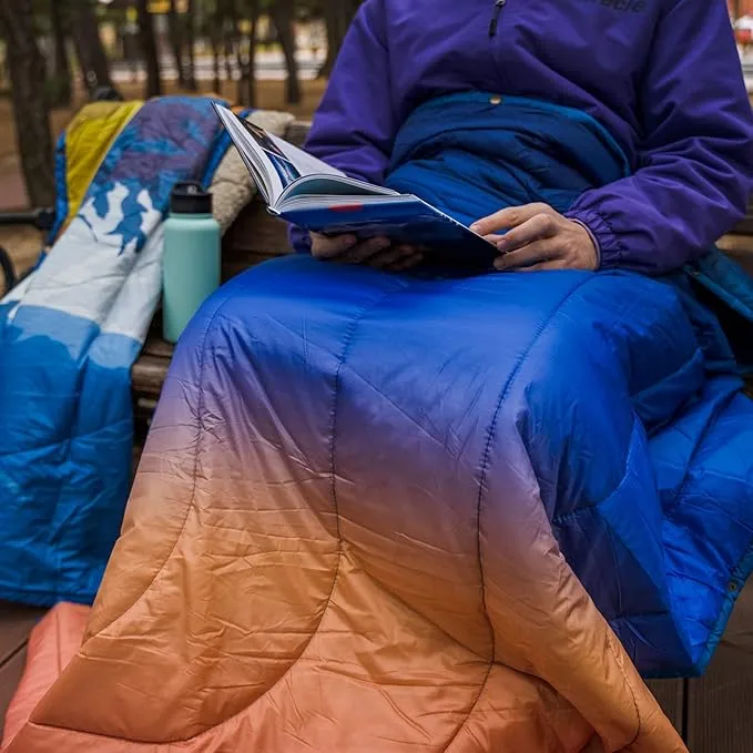 Puffy Blanket - Extra Light and Fluffy Warm Camping Blanket, Perfect for Camping and Backpacking, Compact, Insulated, Packable, Down - Alternative Camp Blankets for Outdoor & Indoor