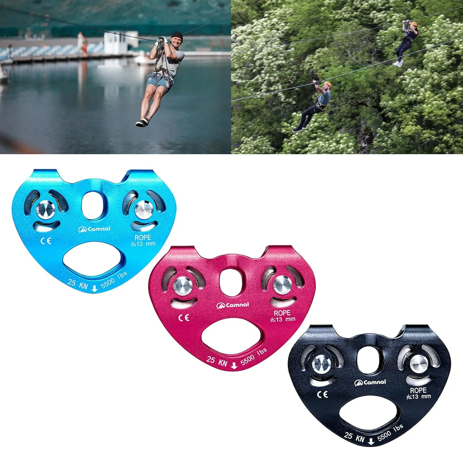 Pulley Climbing Pulley Trolley Professional Mountaineering Equipment Caving Tool Climbing Pulley for Outdoor Rock Climbing Use