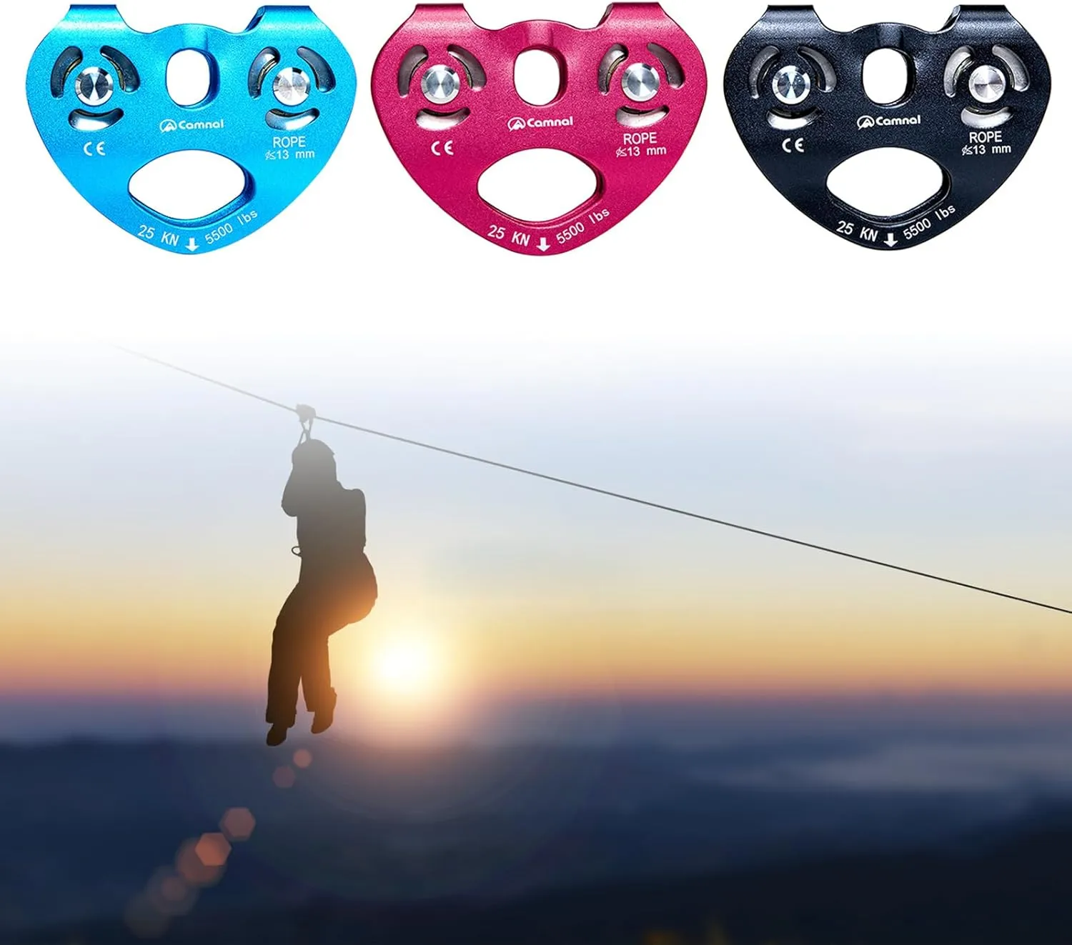 Pulley Climbing Pulley Trolley Professional Mountaineering Equipment Caving Tool Climbing Pulley for Outdoor Rock Climbing Use
