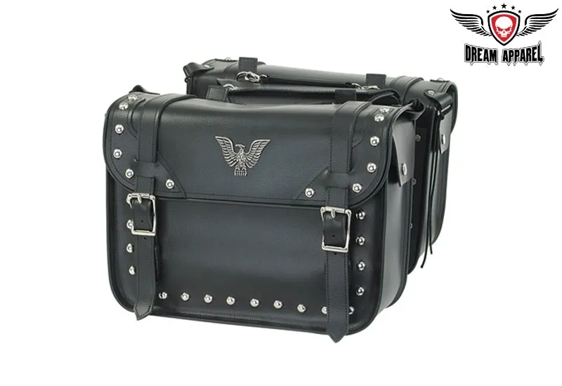 PVC Motorcycle Saddlebag With Studs