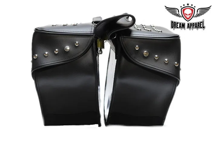 PVC Motorcycle Saddlebag With Studs