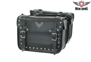 PVC Motorcycle Saddlebag With Studs