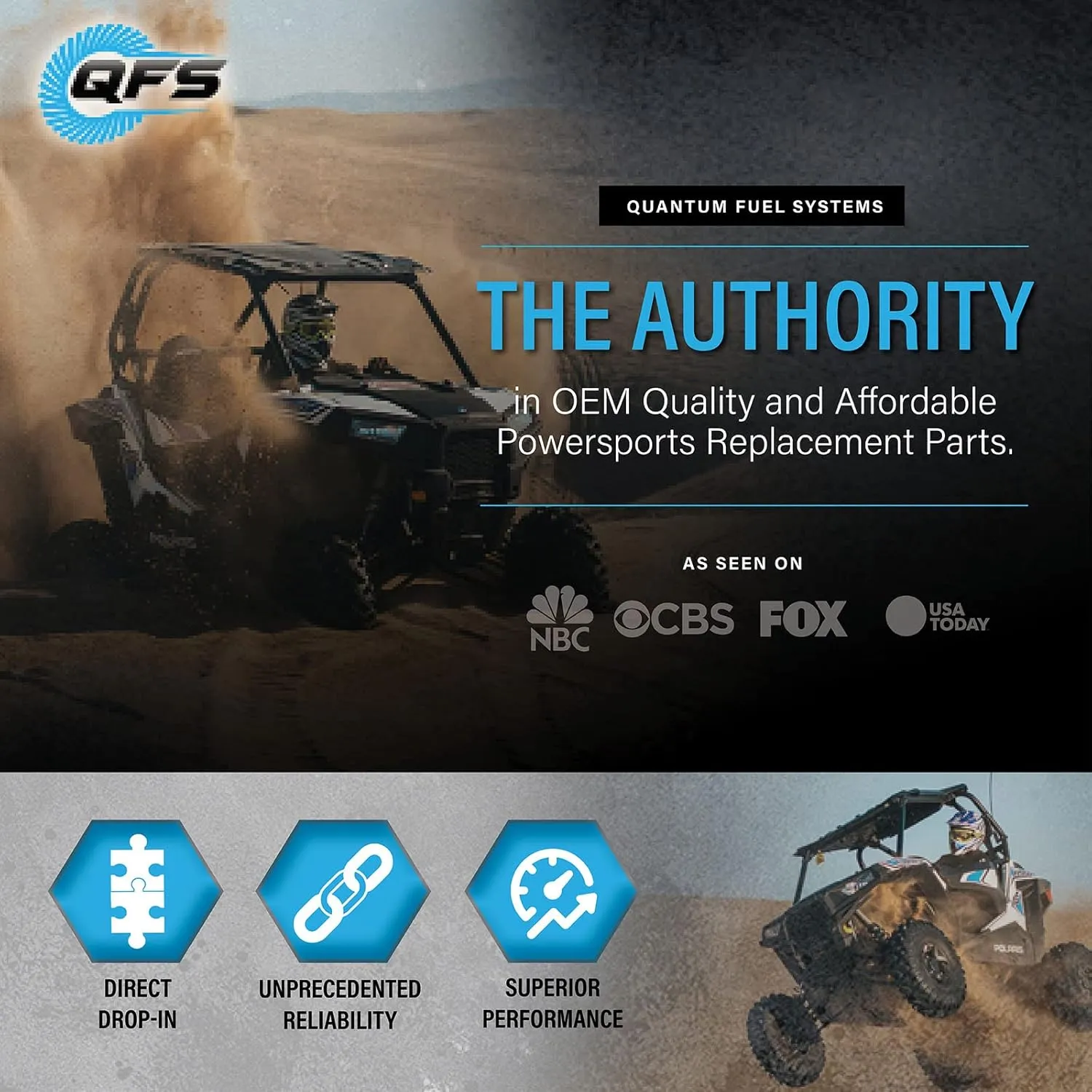QFS In-Tank Fuel Pump Replacement for Polaris RZR 570 800 900 S XP EPS 4 XP JAGGED X oem replacement for 2204403 and 2204502