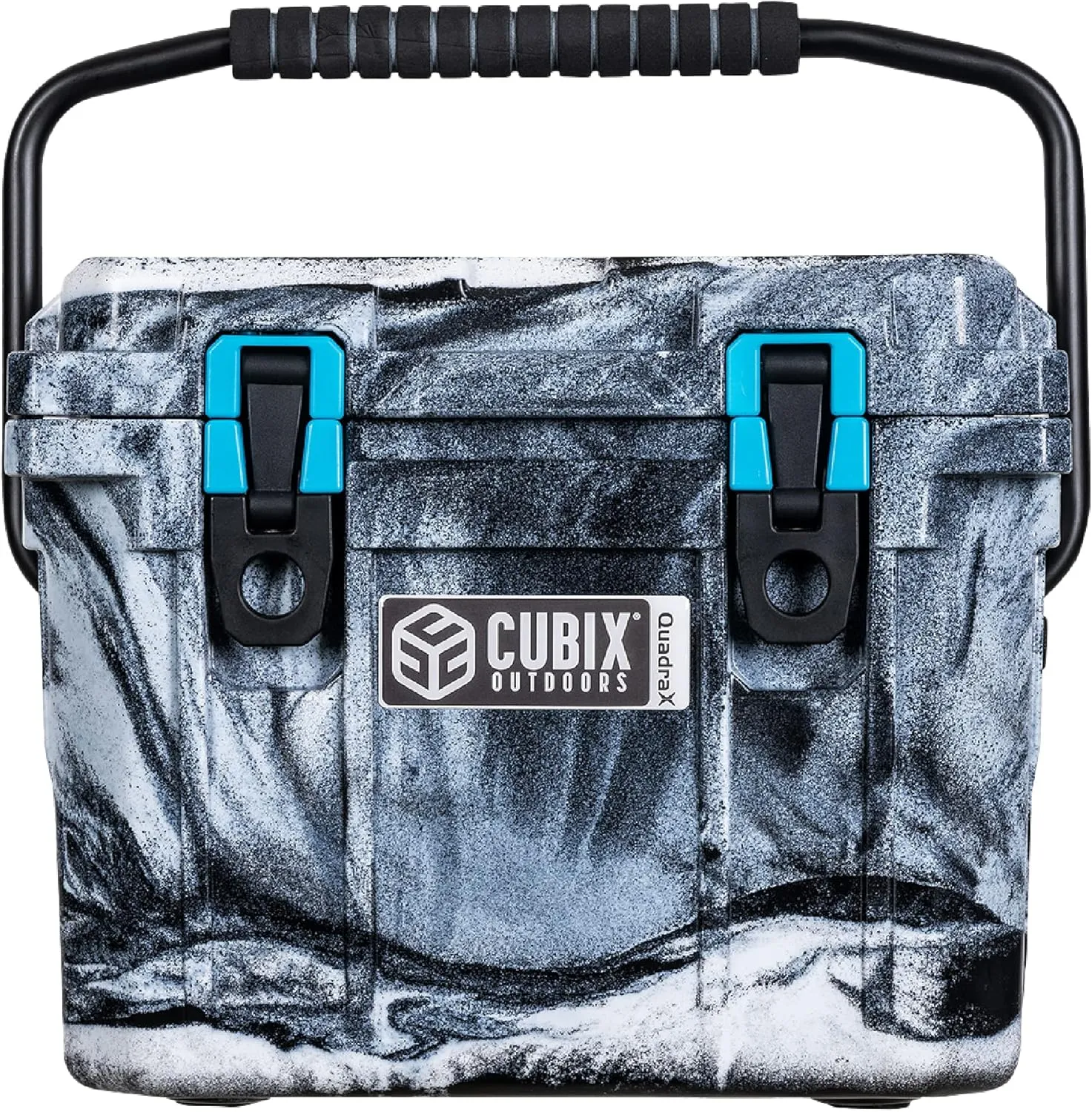 QuadraX 10QT Rotomolded Personal Cooler - Insulated Portable Hard Cooler Chest, 3 Day Cold Retention, Ideal Ice & Lunch Box for Outdoor Activities, 2 Built-in Cup Holders