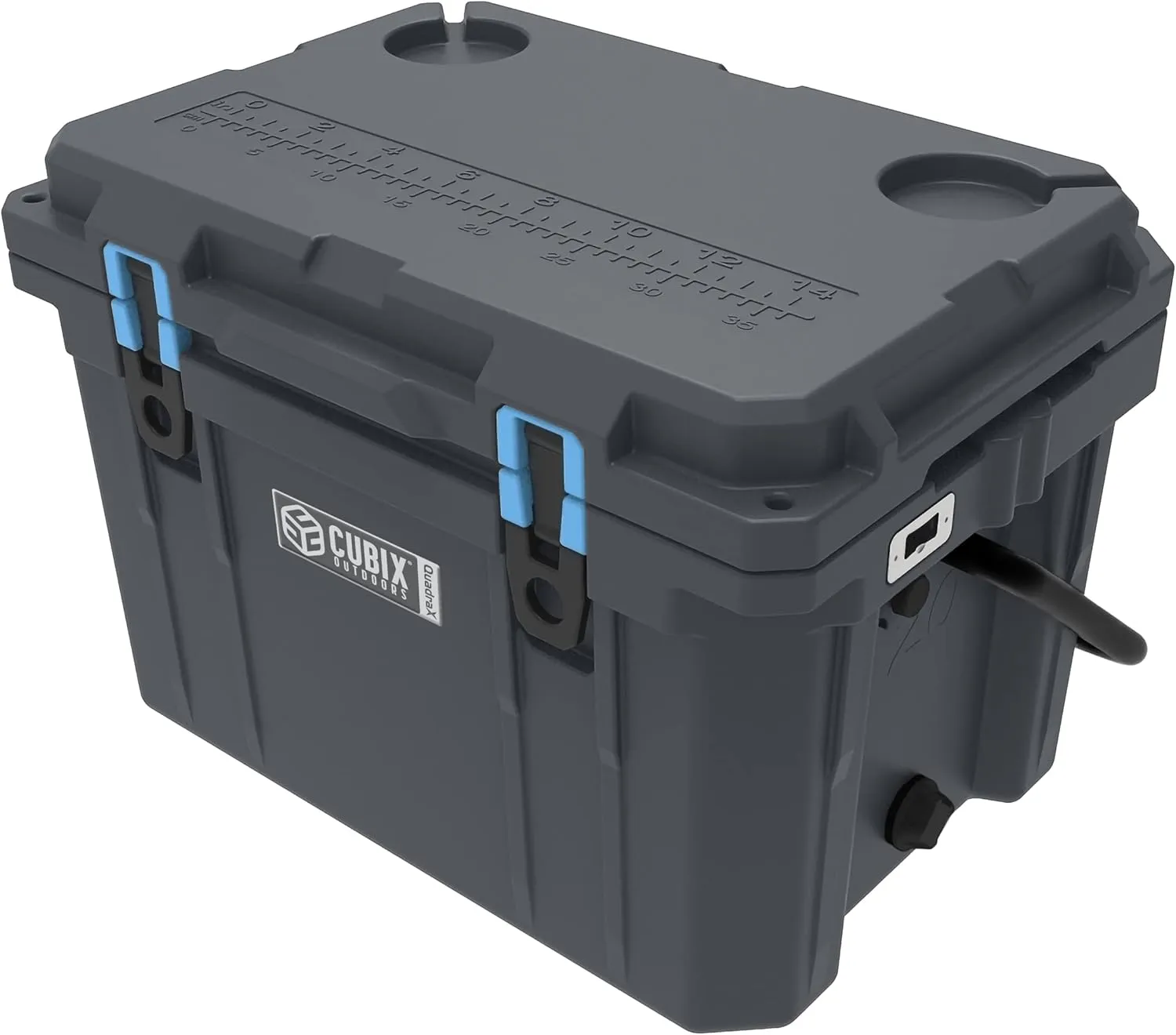 QuadraX 20 QT Rotomolded Cooler - 5-Day Ice Retention, Portable Hard Coolers Ice Chest with Cup Holders