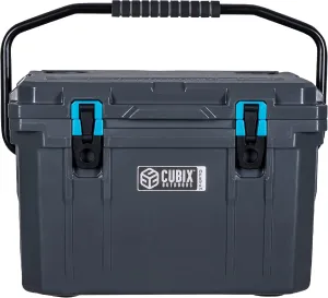 QuadraX 20 QT Rotomolded Cooler - 5-Day Ice Retention, Portable Hard Coolers Ice Chest with Cup Holders