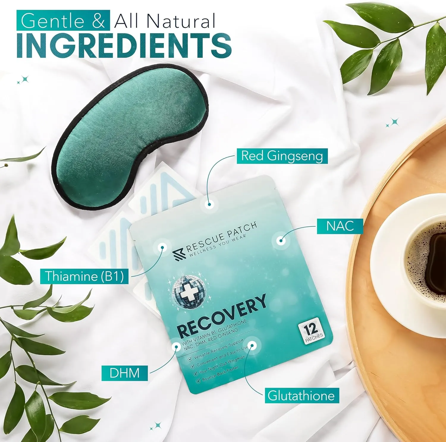 Recovery Patch, Sleep Recovery Patch, Drinking Patches for After Party Relief, Natural Party Recovery Patches for Hydration and Energy Support, Thrive Patches(1, 12, Count)