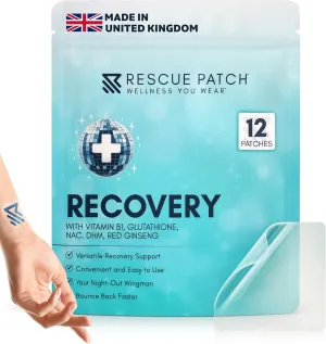Recovery Patch, Sleep Recovery Patch, Drinking Patches for After Party Relief, Natural Party Recovery Patches for Hydration and Energy Support, Thrive Patches(1, 12, Count)