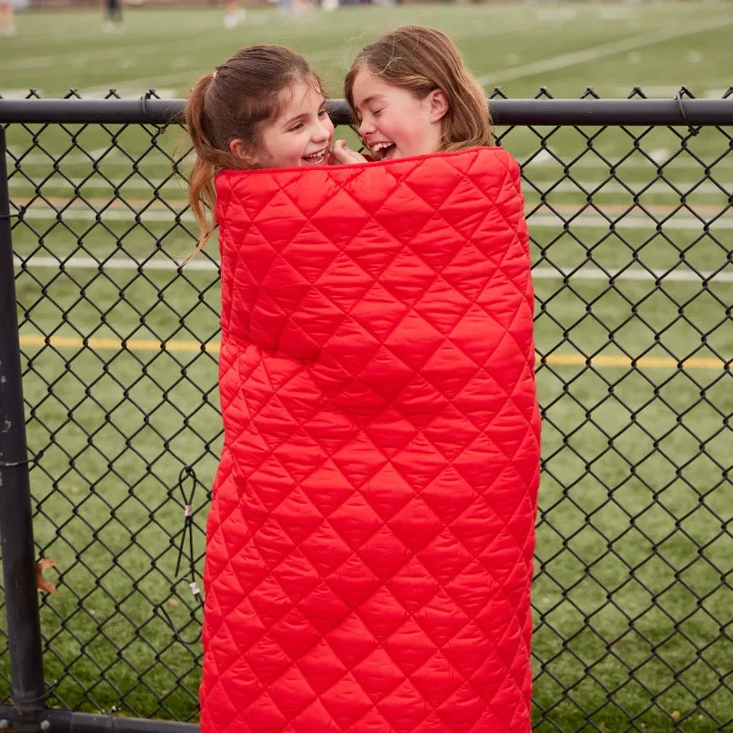 Red Waterproof Quilted Puffer Blanket