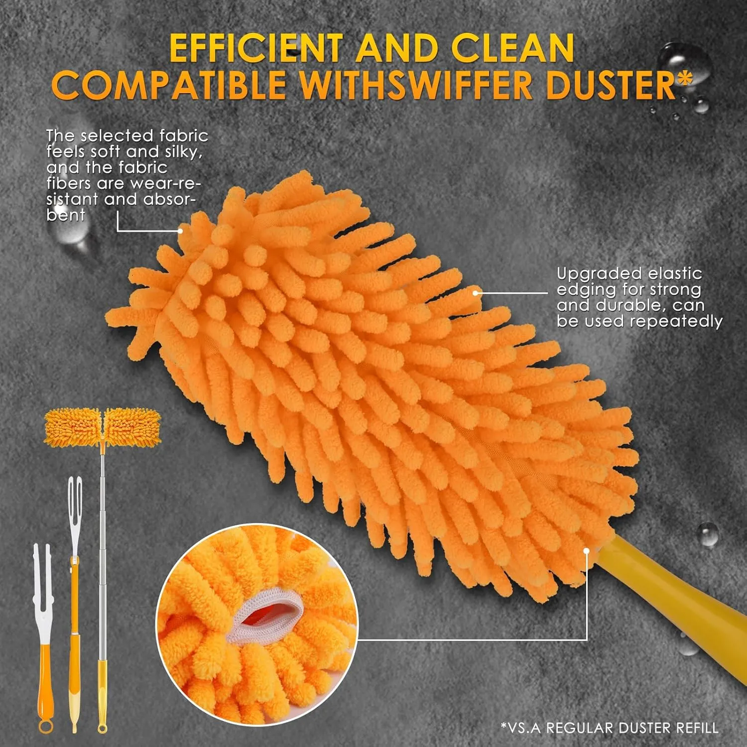 Redones Dusters for Swiffer - Reusable Duster Refill Compatible with Swiffer Hand Duster, 360 Heavy Duty Dusters Refills 8 Pack(Handle is Not Included)
