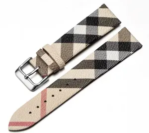 Replacement 20MM Compatible For Burberry Leather Watch Band Strap NEW