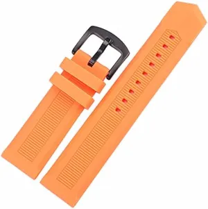 Replacement Watch Straps 22mm Silicone Watch Band Strap Men Black Sport Diving Rubber Watchbands Stainless Steel Pin Buckle Clock Bracelet Accessories (Band Color : Hot Pink, Band Width : 22mm)