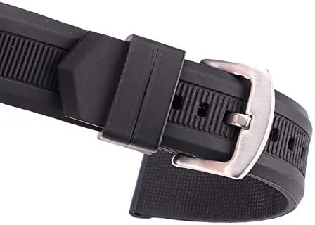 Replacement Watch Straps 22mm Silicone Watch Band Strap Men Black Sport Diving Rubber Watchbands Stainless Steel Pin Buckle Clock Bracelet Accessories (Band Color : Hot Pink, Band Width : 22mm)