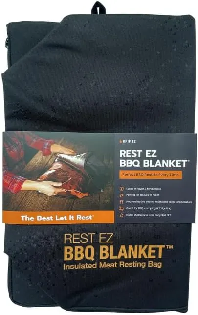 Rest EZ BBQ Blanket® - Insulated Meat Resting Bag for Moisture Retention and Tender BBQ - Heavy-Duty with Wide Mouth Design for Briskets, Pork Shoulders, Steaks