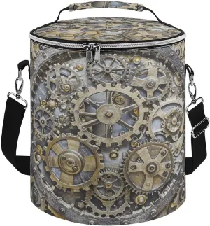 Reusable Cooler Bags, Steampunk Mechanical Gears Printed Camping Cooler Bags,Multi-Purpose Cooler Bags,Cooler Bags for Adults