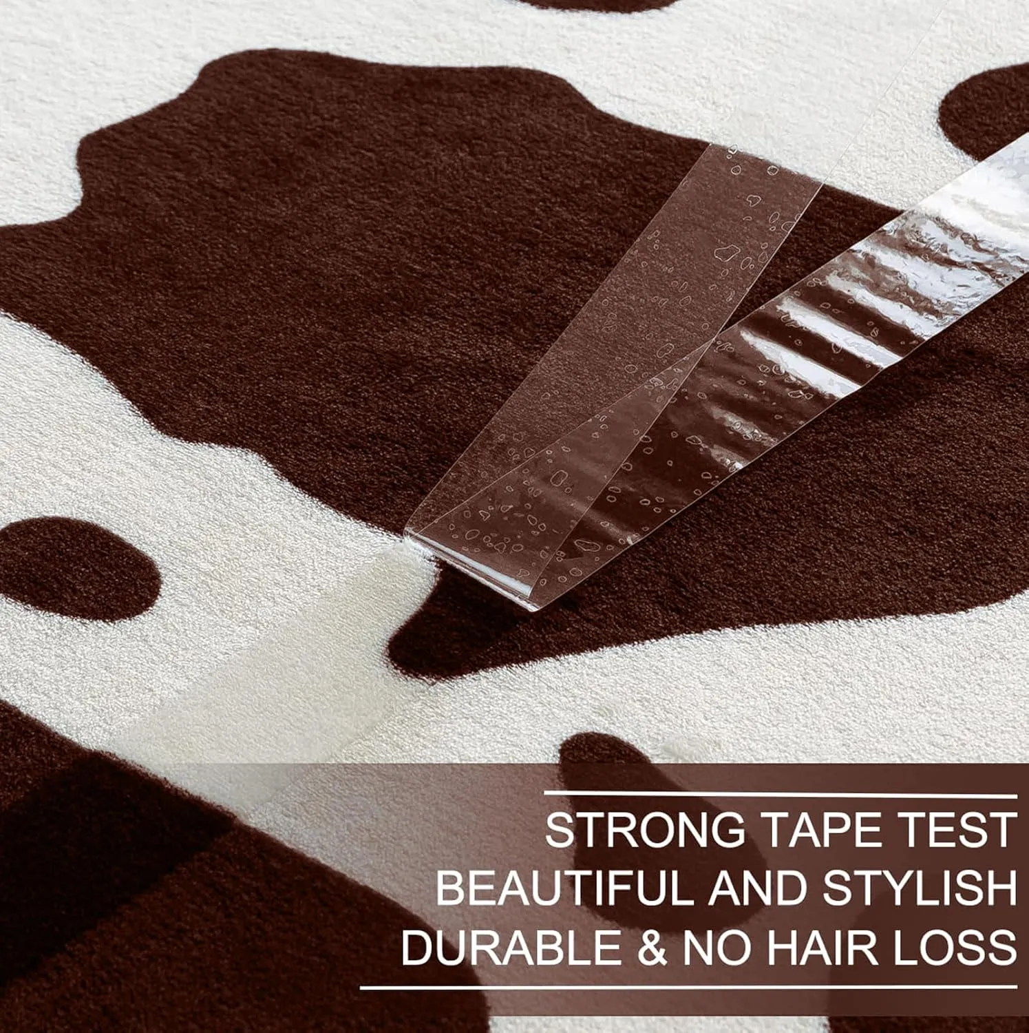Richave Fleece Cow Print Blanket for All Season - Premium Lightweight Anti-Static Brown and Ivory Queen/Full Size Blankets, Bedroom Decor 90" x 90"(Brown Cow)