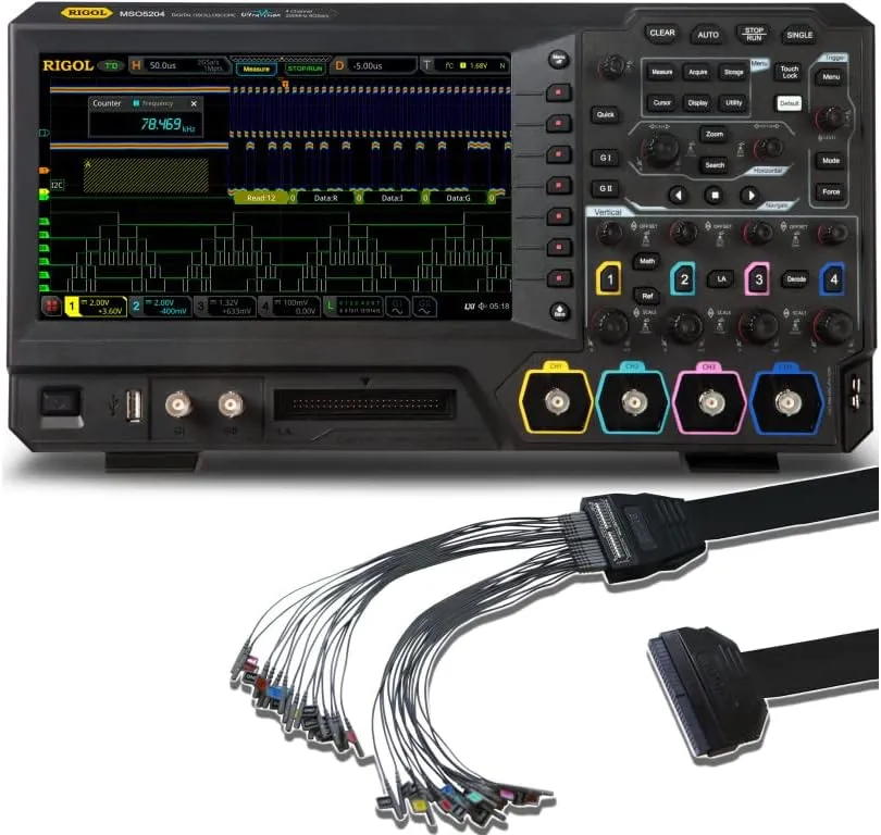 Rigol MSO5204 LA KIT - Four Channel, 200 MHz MSO with Logic Probe