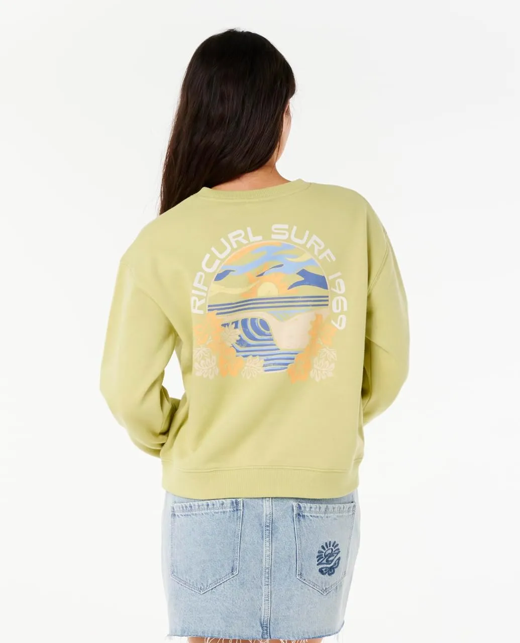Rip Curl Women's Long Sleeve, Relaxed Fit Crewneck Casual Pullover Crew Sweatshirt