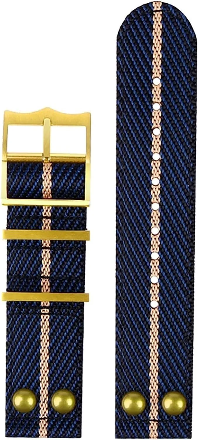 Rivet Nylon Strap For Iwc Fabric WatchBand 22mm Canvas Wrist Strap