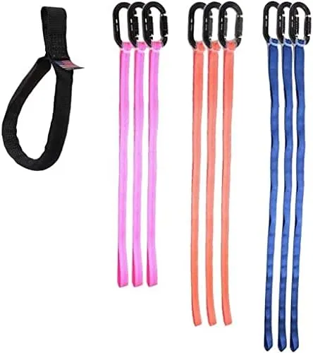 RNA Raider Speedline Sling Assorted Pack, Professional Tree Climbing Kit, 9 Oval Carabiners, 9 Speedline Loops, 40"Blue, 36"Orange, 26"Pink, 9 Kong Fast Rubber, 7,000 lbf Arborist Rigging Equipment