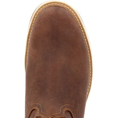 Rocky Men's Farmstead 10" Composite Toe Wellington Work Boot -Brown- RKW0400