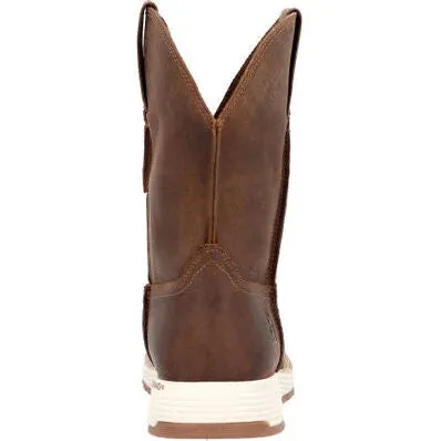 Rocky Men's Farmstead 10" Composite Toe Wellington Work Boot -Brown- RKW0400