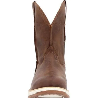 Rocky Men's Farmstead 10" Composite Toe Wellington Work Boot -Brown- RKW0400