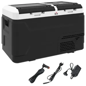 Rootz 2 Zone Portable Electric Cooler - Car Refrigerator - Travel Cooler - Stay Cool Anywhere - 67.3cm x 40.9cm x 46.6cm