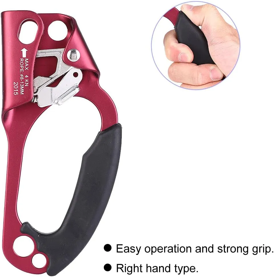 Rope Ascender, Ropeman Ascender Ascender with Strong Grip Right Hand Riser for Mountaineering Climbing