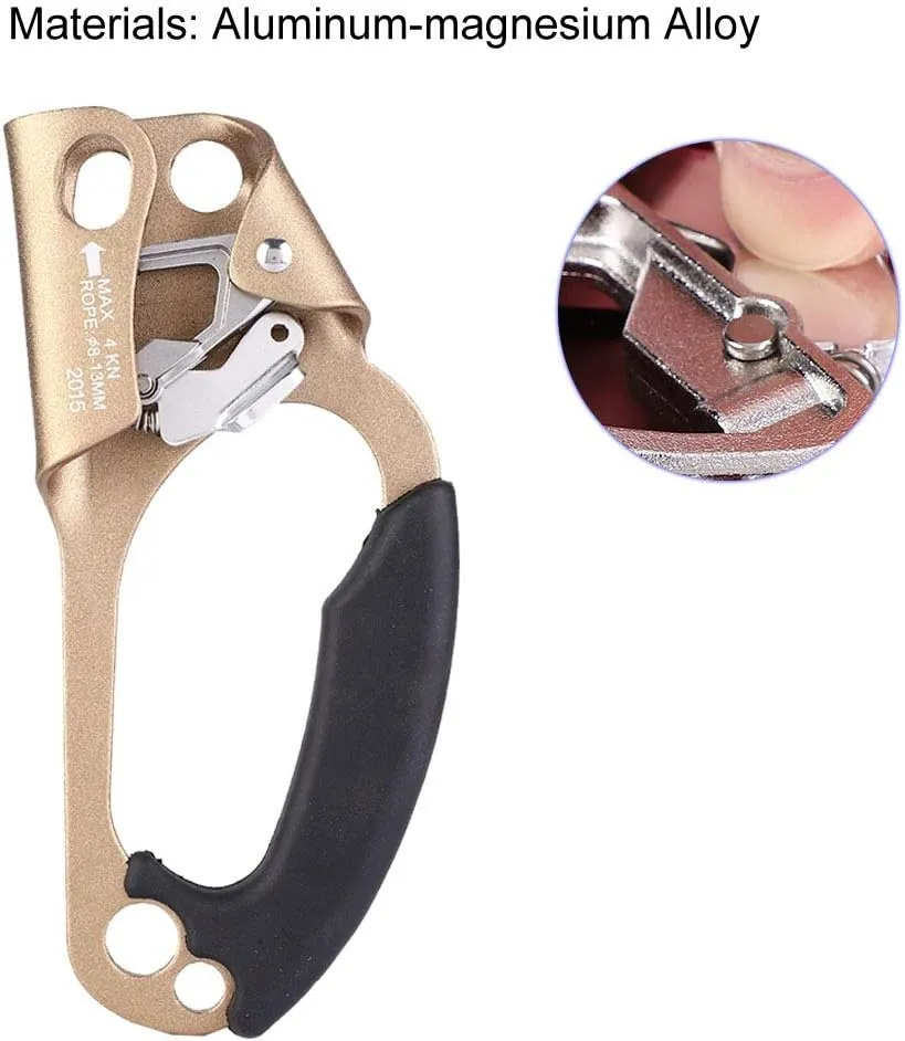 Rope Ascender, Ropeman Ascender Ascender with Strong Grip Right Hand Riser for Mountaineering Climbing