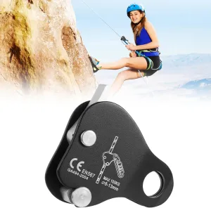 Rope High Strength Fall Belay Grip Protection Rappel Self-Locking Rock Climbing Clamp Device for Equipment Rope Climbing Ascender Mountaineering, Climbing